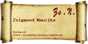 Zsigmond Nauzika névjegykártya